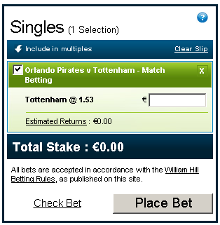 William Hill bet example 2