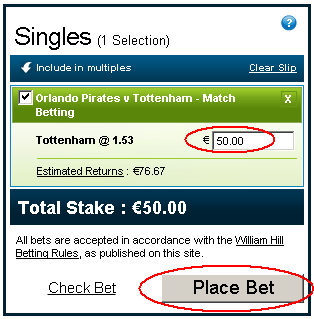 William Hill bet example 3